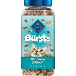 Blue Buffalo Wilderness Indoor Hairball & Weight Control Chicken Recipe Grain-Free Dry Cat Food & Blue Buffalo Bursts With Savory Seafood Cat Treats -Furry Feast 297850 PT4. AC SS1800 V1621302145