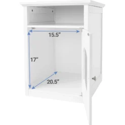 Frisco Decorative Side Table Cat Litter Box Cover & Frisco Open Top Cat Litter Box With Rim, Large -Furry Feast 297992 PT3. AC SS1800 V1621293130