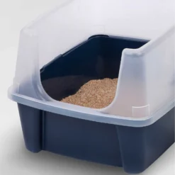 Frisco Plastic Litter Scooper With Caddy & IRIS USA Open Top Litter Box With Scatter Shield -Furry Feast 298166 PT4. AC SS1800 V1623197246