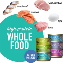 Tiki Cat Luau Variety Pack Grain-Free Canned Cat Food & Tiki Cat After Dark Variety Pack Canned Cat Food -Furry Feast 298542 PT3. AC SS1800 V1702499036