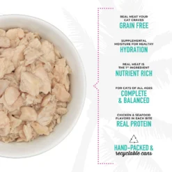 Tiki Cat Luau Variety Pack Grain-Free Canned Cat Food & Tiki Cat After Dark Variety Pack Canned Cat Food -Furry Feast 298542 PT4. AC SS1800 V1702499034