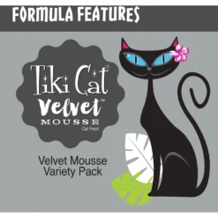 Tiki Cat Luau Velvet Mousse Variety Pack Grain-Free Wet Cat Food, 2.8-oz Pouch, Case Of 12 & American Journey Landmark Broths Tuna, Shrimp & Whitefish Recipe Wet Cat Food Complement Pouches, 1.4 Oz Case Of 16 -Furry Feast 298552 PT4. AC SS1800 V1701115717