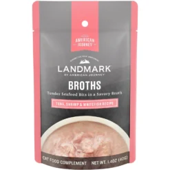 Tiki Cat Luau Velvet Mousse Variety Pack Grain-Free Wet Cat Food, 2.8-oz Pouch, Case Of 12 & American Journey Landmark Broths Tuna, Shrimp & Whitefish Recipe Wet Cat Food Complement Pouches, 1.4 Oz Case Of 16 -Furry Feast 298552 PT5. AC SS1800 V1701115718