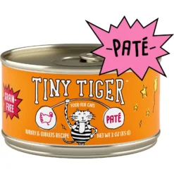 Tiny Tiger Pate Turkey & Giblets Recipe Grain-Free Canned Cat Food & Fancy Feast Classic Turkey & Giblets Feast Canned Cat Food -Furry Feast 298594 PT5. AC SS1800 V1693947560