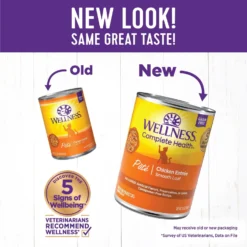 Wellness Complete Health Pate Chicken Entree Grain-Free Natural Canned Cat Food & Wellness Complete Health Natural Grain-Free Salmon & Herring Dry Cat Food -Furry Feast 298668 PT6. AC SS1800 V1621991569