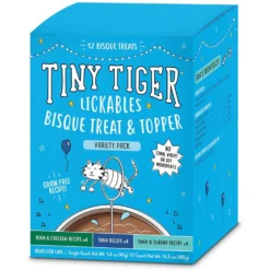 Tiny Tiger, Lickables, Variety Pack, Bisque Cat Treat & Topper -Furry Feast 299262 PT8. AC SS1800 V1668548679