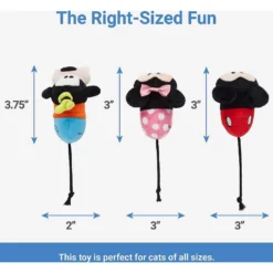 Disney Mickey & Friends Plush Mice Cat Toy With Catnip, 3 Count & Disney Mickey Mouse Plush Kicker Cat Toy With Catnip 9 Disney Mickey & Friends Plush Mice Cat Toy With Catnip, 3 Count & Disney Mickey Mouse Plush Kicker Cat Toy With Catnip -Furry Feast 302344 PT2. AC SS1800 V1623035244