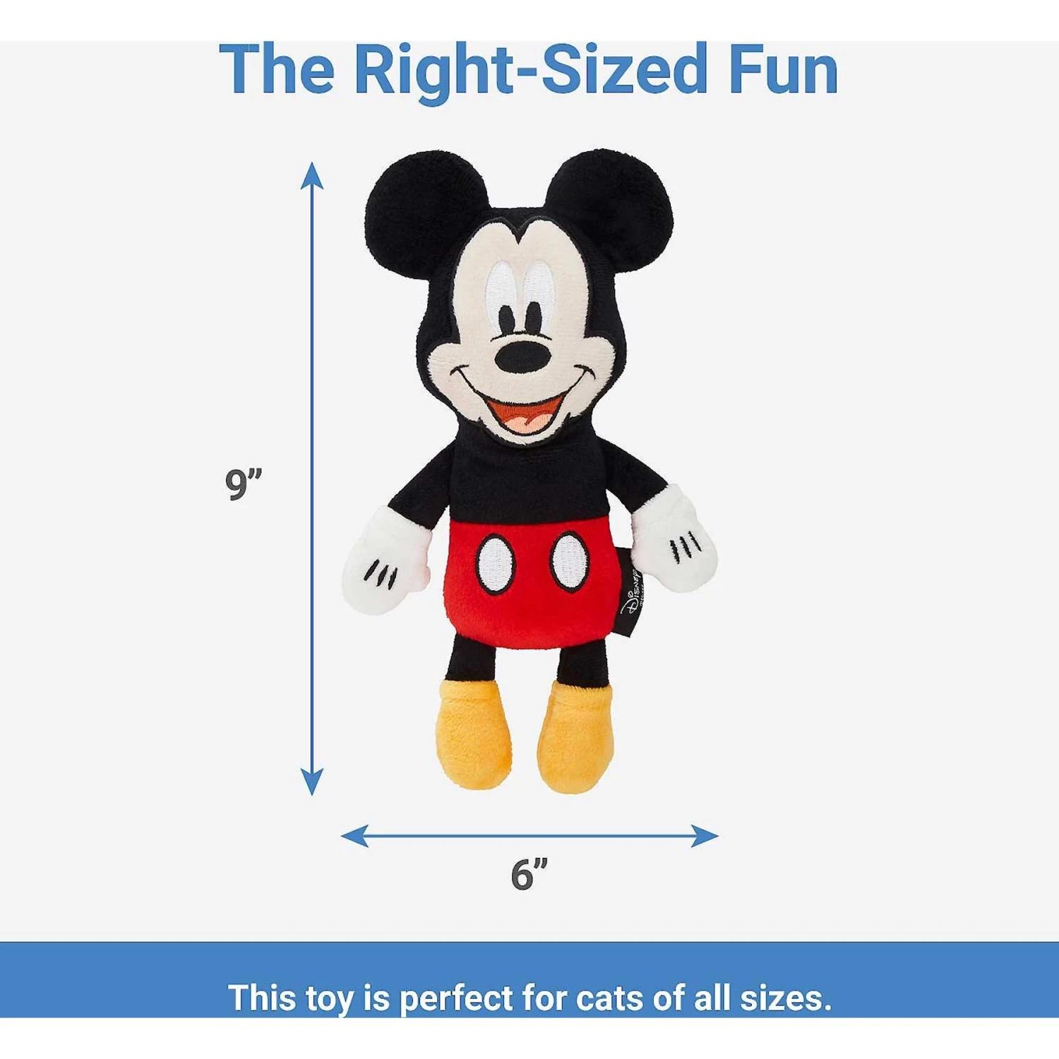 Disney Mickey & Friends Plush Mice Cat Toy With Catnip, 3 Count & Disney Mickey Mouse Plush Kicker Cat Toy With Catnip 6 Disney Mickey & Friends Plush Mice Cat Toy With Catnip, 3 Count & Disney Mickey Mouse Plush Kicker Cat Toy With Catnip - Image 6