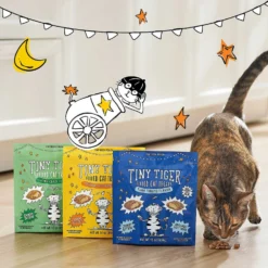 Tiny Tiger Pate Turkey & Giblets Recipe Grain-Free Canned Cat Food & Tiny Tiger Catnip Craze Flavor Filled Cat Treats -Furry Feast 303760 PT7. AC SS1800 V1623073057