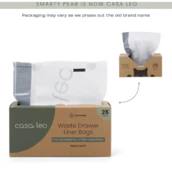 Casa Leo Leo's Loo Drawstring Waste Drawer Liners For Automatic Self-Cleaning Litter Boxes -Furry Feast 306527 PT5. AC SS1800 V1703871621