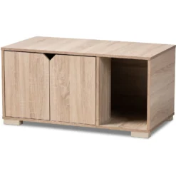 Baxton Studio Elie 2-Door Cat Litter Box Cover House -Furry Feast 307842 PT2. AC SS1800 V1624310328