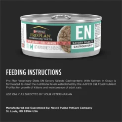 Purina Pro Plan Veterinary Diets EN Gastroenteric Savory Selects In Gravy With Salmon Wet Cat Food -Furry Feast 308549 PT7. AC SS1800 V1700162127