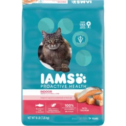 Iams ProActive Health Adult Indoor Weight & Hairball Care With Salmon Dry Cat Food