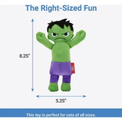 Marvel 's The Hulk Plush Kicker Cat Toy With Catnip & Marvel 's Ironman Plush Kicker Cat Toy With Catnip -Furry Feast 319542 PT2. AC SS1800 V1630620996