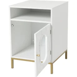 Frisco Elevated Side Table Litter Box Cover -Furry Feast 322627 PT1. AC SS1800 V1653421940