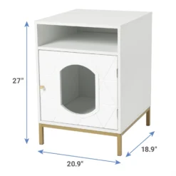 Frisco Elevated Side Table Litter Box Cover -Furry Feast 322627 PT2. AC SS1800 V1661376260