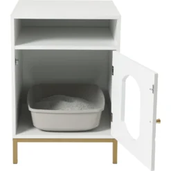 Frisco Elevated Side Table Litter Box Cover -Furry Feast 322627 PT3. AC SS1800 V1653421283