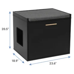 Frisco Drop Down Door Bench Cat Litter Box Cover -Furry Feast 322629 PT2. AC SS1800 V1653488860