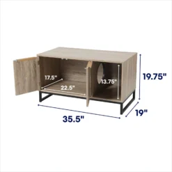Frisco Walkway Entrance Two Door Bench Cat Litter Box Cover -Furry Feast 322631 PT1. AC SS1800 V1679083837