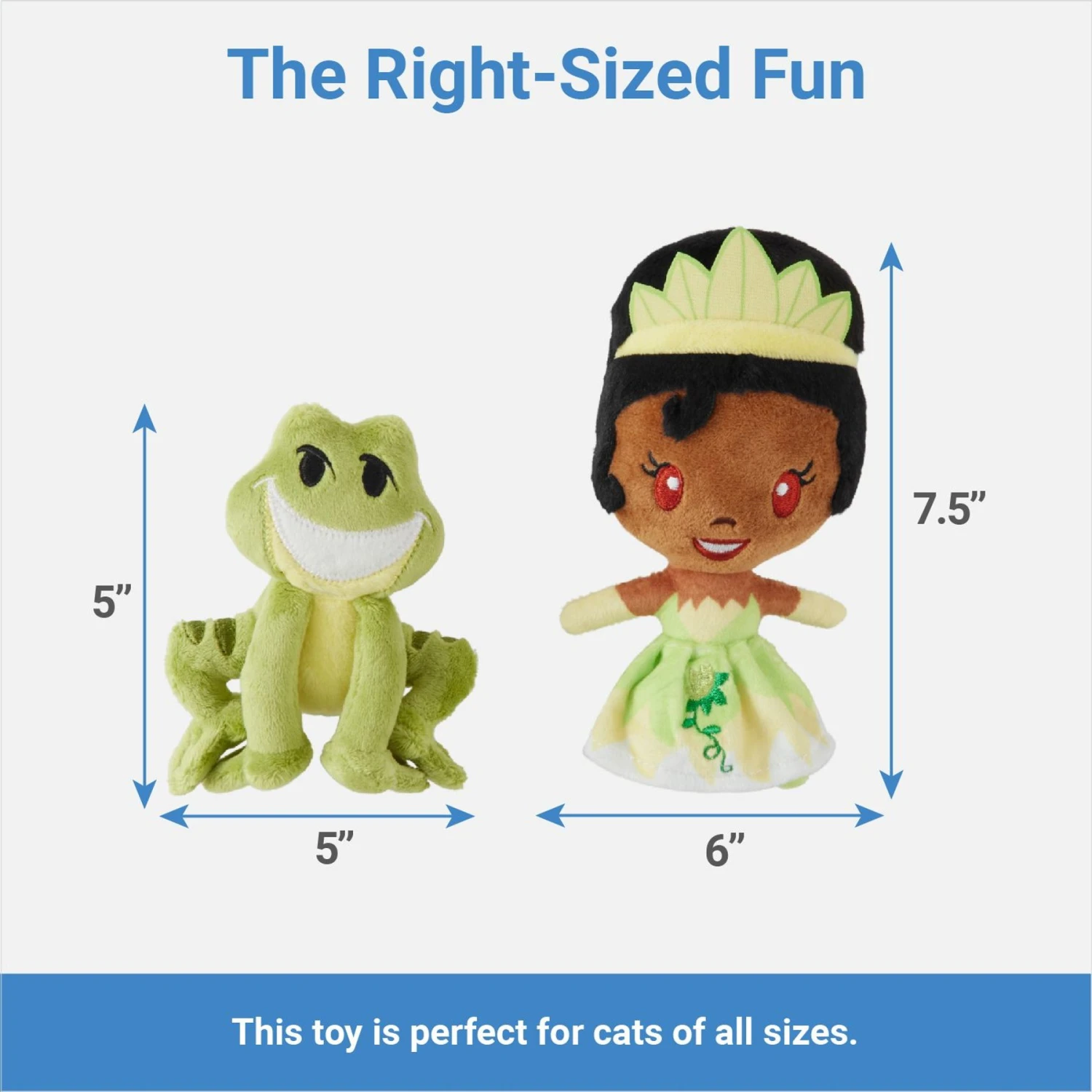 Disney Princess Tiana Plush Cat Toy With Catnip, 2 Count 2 Disney Princess Tiana Plush Cat Toy With Catnip, 2 Count - Image 2