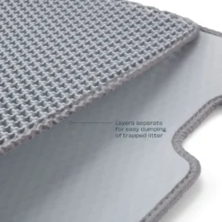 Casa Leo Leo's Loo Cat Litter Mat, Grey -Furry Feast 329399 PT2. AC SS1800 V1657656890