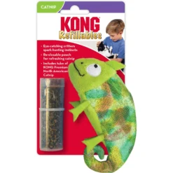 KONG Refillables Chameleon Cat Toy, Green -Furry Feast 329462 PT3. AC SS1800 V1634836348