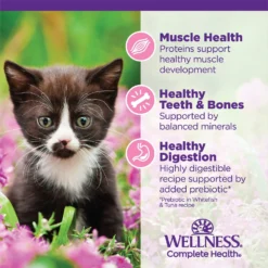 Wellness Complete Health Kitten Variety Pack Grain-Free Canned Cat Food, 3-oz, Case Of 12 -Furry Feast 333302 PT4. AC SS1800 V1636754785