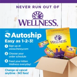 Wellness Complete Health Kitten Variety Pack Grain-Free Canned Cat Food, 3-oz, Case Of 12 -Furry Feast 333302 PT8. AC SS1800 V1636755132