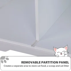 Coziwow By Jaxpety Wooden Storage Bench Cat Litter Box -Furry Feast 333351 PT5. AC SS1800 V1681828735