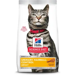 Hill's Science Diet Adult 7+ Senior Vitality Chicken Recipe Dry Cat Food & Hill's Science Diet Adult Urinary Hairball Control Dry Cat Food -Furry Feast 338687 PT5. AC SS1800 V1693256132