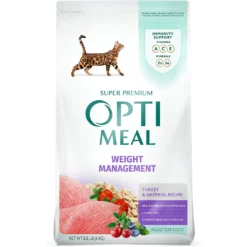 Optimeal Weight Management Turkey & Oatmeal Recipe Dry Cat Food