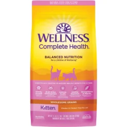 Wellness Complete Health Kitten Deboned Chicken, Chicken Meal & Rice Dry Cat Food, 5-lb Bag