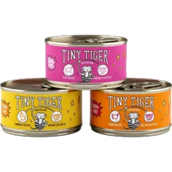 Tiny Tiger, Natural Indoor Recipe Chicken Flavor Dry Cat Food & Tiny Tiger Chunks In EXTRA Gravy Beef & Poultry Recipes Variety Pack Grain-Free Canned Cat Food -Furry Feast 347718 PT6. AC SS1800 V1639542381