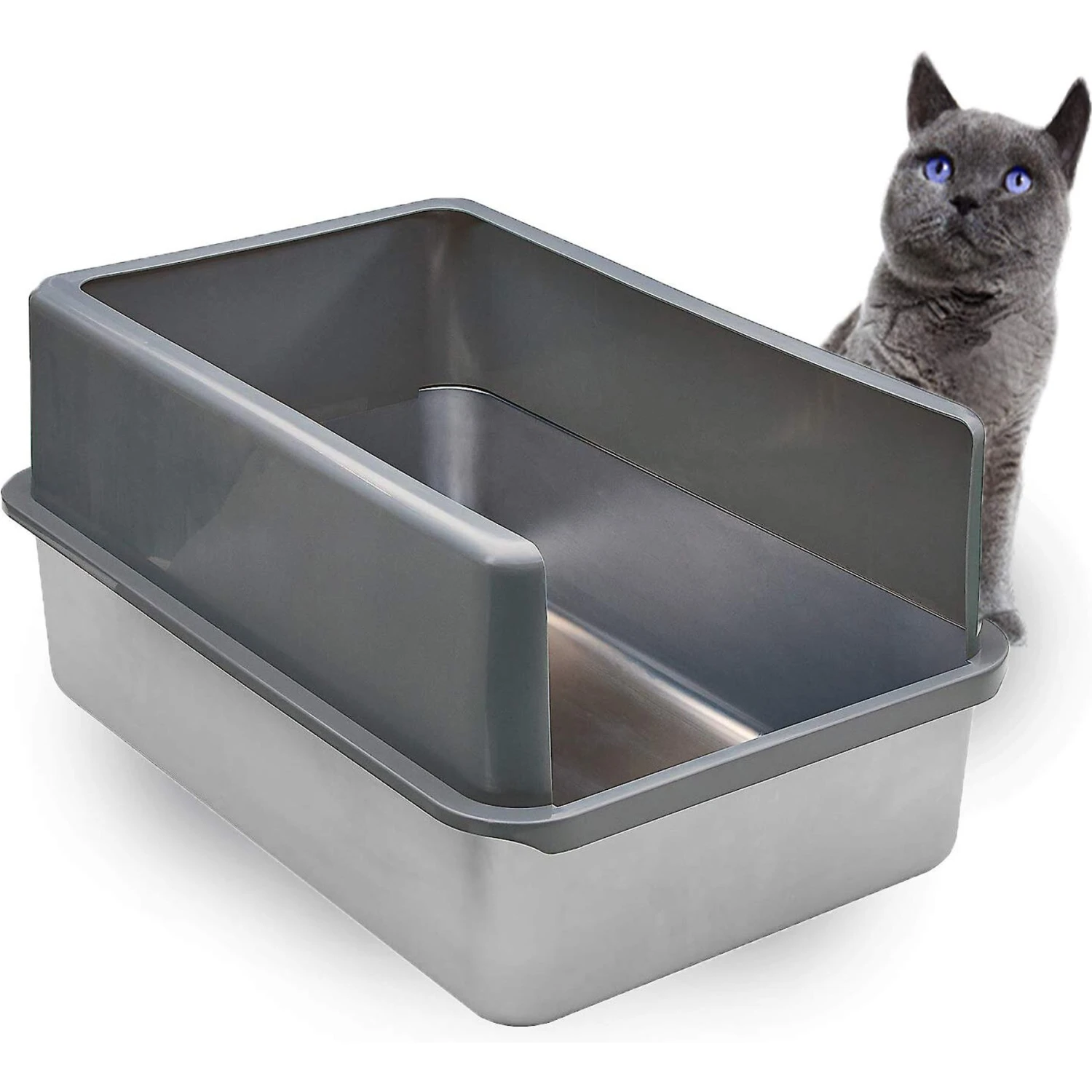 IPrimio Stainless Steel Cat Litter Box, X-Large 1 IPrimio Stainless Steel Cat Litter Box, X-Large