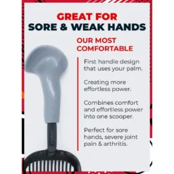 IPrimio Non Stick Coated Aluminum, Cat Scooper, X-Large, Black -Furry Feast 352824 PT2. AC SS1800 V1642530407