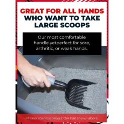 IPrimio Non Stick Coated Aluminum, Cat Scooper, X-Large, Black -Furry Feast 352824 PT4. AC SS1800 V1642533692