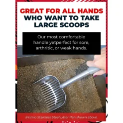 IPrimio Polished Aluminum, Cat Scooper, X-Large -Furry Feast 352826 PT4. AC SS1800 V1642529508