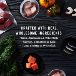 Fancy Feast Flaked Fish & Shrimp Feast Canned Cat Food & American Journey Landmark Broths Seafood Variety Pack Wet Cat Food Complement Pouches -Furry Feast 353376 PT7. AC SS1800 V1703617636