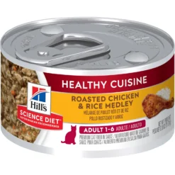 Hill's Science Diet Adult Urinary Hairball Control Dry Cat Food & Hill's Science Diet Adult Healthy Cuisine Roasted Chicken & Rice Medley Canned Cat Food -Furry Feast 353421 PT5. AC SS1800 V1693256129