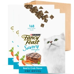 Purina ONE Tender Selects Blend With Real Chicken Dry Cat Food & Fancy Feast Savory Cravings Beef & Crab Flavor Limited Ingredient Soft Cat Treats -Furry Feast 353425 PT5. AC SS1800 V1662759232