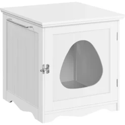 Yaheetech Washroom Bench Enclosed Cat House Cat Litter Box -Furry Feast 353531 PT1. AC SS1800 V1688150306