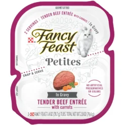 Fancy Feast Gourmet Gravy Petites Tender Beef With Carrots Entree Wet Cat Food