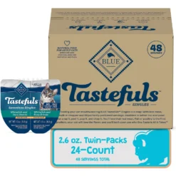 Blue Buffalo Tastefuls Spoonless Singles White Fish & Tuna Entree Pate Adult Cat Food -Furry Feast 354417 PT3. AC SS1800 V1647264431
