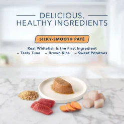 Blue Buffalo Tastefuls Spoonless Singles White Fish & Tuna Entree Pate Adult Cat Food -Furry Feast 354417 PT5. AC SS1800 V1647264724