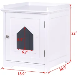 Pawland Decorative Cat House & Litter Box Enclosure 10 Pawland Decorative Cat House & Litter Box Enclosure -Furry Feast 356210 PT2. AC SS1800 V1641612152