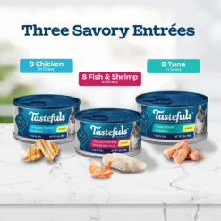 Blue Buffalo Tastefuls Tuna, Chicken & Fish Cat Food, 5.5-oz Can, 24 Count -Furry Feast 357149 PT2. AC SS1800 V1641337288