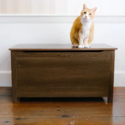 Designer Pet Products Parker Designer Wood Catbox Furniture Litter Box Enclosure, 36-in -Furry Feast 362058 PT5. AC SS1800 V1643214398