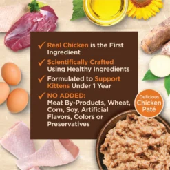 Wellness CORE Tiny Tasters Kitten Chicken Grain-Free Pate Wet Cat Food, 1.75-oz Pouch, Case Of 12 -Furry Feast 363903 PT3. AC SS1800 V1695841330