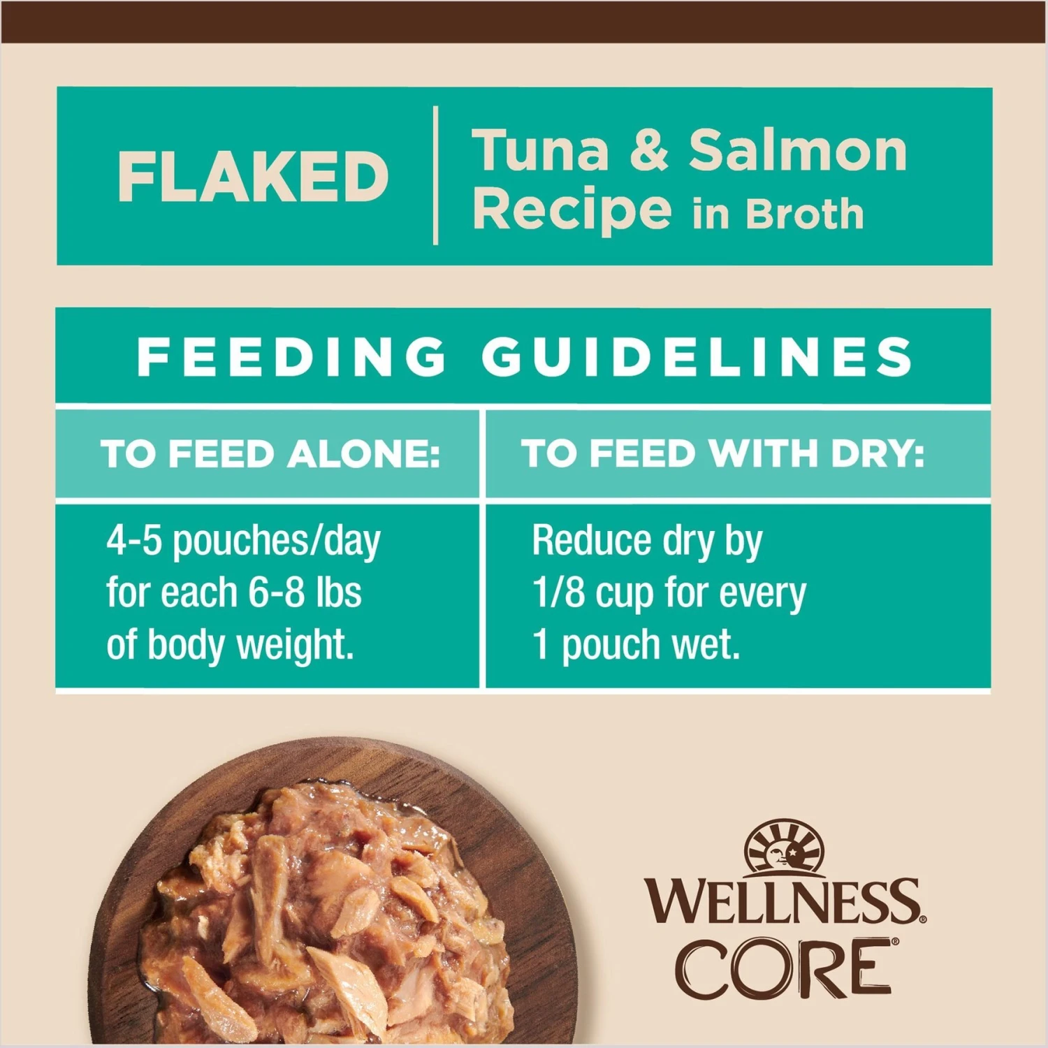 Wellness Tiny Tasters Tuna & Salmon Grain-Free Flaked Wet Cat Food, 1.75-oz Pouch, Case Of 12 9 Wellness Tiny Tasters Tuna & Salmon Grain-Free Flaked Wet Cat Food, 1.75-oz Pouch, Case Of 12 - Image 9