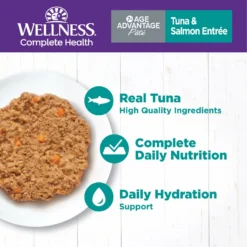 Wellness Complete Health Age Advantage Tuna & Salmon Pate Wet Cat Food -Furry Feast 363923 PT2. AC SS1800 V1643222558